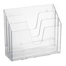 Organizador De Escritorio Expositor Triplo Horiz.Cristal