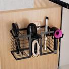 Organizador de ferramentas de cabelo FUNKYLEE 3 em 1 para suporte de parede (preto) Organizador de ferramentas de cabelo FUNKYLEE 3 em 1 para suporte de parede (preto)