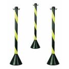 Organizador De Filas Pedestal 10 Mts Corrente Kit 5 Pedestal