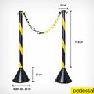 Organizador De Filas Postinho Kit 05 Pçs + 10 Mts Corrente