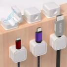 Organizador de fios 4 peças plástico autoadesivo 2,2cm x 2,2cm x 1,6cm