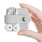 Organizador de fones de ouvido de silicone ElfrHino Wrap Winder Grey 1 peça
