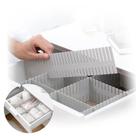 Organizador de Gaveta Plástico PU Kit 10 Unidades Modular, Cortável, Para Talheres, Meias e Mais Organizador de Gaveta Plástico PU Kit 10 Unidades Modular, Cortável, Para Talheres, Meias e Mais