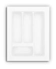 Organizador de gavetas com 4 divisor de talheres - branco