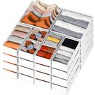 Organizador de gavetas Criusia Clothes, pacote com 24 (branco)