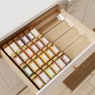 Organizador de gavetas de especiarias Jadehom 4 camadas de acrílico transparente 48x33cm