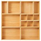 Organizador de gavetas Fabsome Bamboo Wood, conjunto de 9 para cozinha