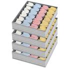 Organizador de gavetas Joyoldelf de 24 células para meias e lingerie, pacote com 4
