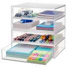 Organizador de gavetas StorI Chloe Clear Plastic 4 gavetas Organizador de gavetas StorI Chloe Clear Plastic 4 gavetas