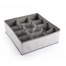 Organizador De Gavetas Tecido Cinza Claro 12 Nichos D0578