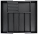 Organizador de gavetas VaeFae Bamboo Silverware Kitchen Black