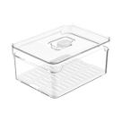 Organizador De Geladeira Clear Fresh Com Bandeja 2,2L Armazenamento Cozinha Alimentos OU - Incolor