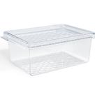 Organizador de Geladeira com Tampa 660ml Cozinha Multiuso Frutas Pequeno Transparente UZ Organizador de Geladeira com Tampa 660ml Cozinha Multiuso Frutas Pequeno Transparente UZ