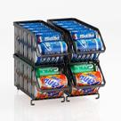 Organizador de Geladeira de 4 Peças, Suporte Dispensador para Latas, Armazenamento Geladeira Armários, para Alimentos Enlatados Cozinhas Bancadas