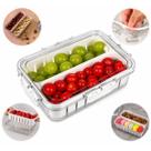 Organizador De Geladeira Grande Com 2 Divisórias B-max