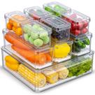 Organizador de geladeira KUMD, pacote com 10 tampas, PET transparente, sem BPA