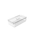 Organizador de Geladeira OU com Tampa Clear Fresh 30x15x7cm Natural