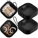Organizador de gravatas de cabelo ESEHGS Portable Travel Qtip Holder x2