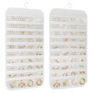 Organizador de joias DonyEco, 80 bolsos, dupla face, pacote com 2 unidades, branco Organizador de joias DonyEco, 80 bolsos, dupla face, pacote com 2 unidades, branco