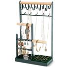 Organizador de joias ProCase Jewelry Stand, colar de 5 camadas, verde Organizador de joias ProCase Jewelry Stand, colar de 5 camadas, verde