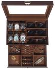 Organizador de Joyas para Relojes Kukikan de 6 Compartimentos y 2 Niveles con Cerradura