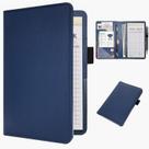 Organizador de livros de servidor RSaquar com bolso com zíper azul escuro