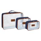 Organizador De Mala Plastificado e Visor Transparente - 3 Peças Organizador De Mala Plastificado e Visor Transparente - 3 Peças