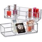 Organizador de maquiagem Amazing Abby Glamour Acrylic com 3 compartimentos