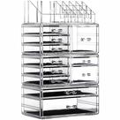 Organizador de maquiagem Cq acrílico empilhável com 11 gavetas transparente x4