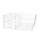 Organizador de maquiagem Cq, bancada em acrílico transparente com 3 gavetas Organizador de maquiagem Cq, bancada em acrílico transparente com 3 gavetas