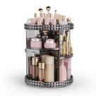 Organizador de maquiagem Rosoenvi Rotating 360 Spinning Grey