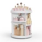Organizador de maquiagem Rosoenvi Rotating 360 Spinning White