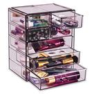 Organizador de maquiagem Sorbus Acrylic 3, grande, 4 gavetas pequenas, transparente