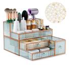 Organizador de maquiagem Youdepot Tempered Glass Vanity Storage
