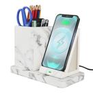 Organizador de mesa com carregador sem fio LADSTAG para iPhone/Samsung