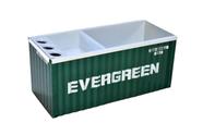 Organizador de mesa conteiner em metal - evergreen