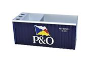 Organizador de mesa conteiner em metal - p&o