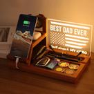 Organizador de Mesa de Cabeceira Attivolife com LED para Celular Melhor Pai de Todos