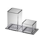 Organizador de Mesa Duplo Porta Lápis e Clips - Acrimet Porta Objetos Escritório Escolar Casa