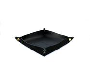 Organizador de Mesa em Couro Porta Treco Preto