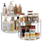 Organizador de mesa giratória Lazy Susan LAMU, pacote com 2 níveis, transparente