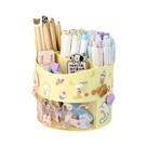 Organizador De Mesa Giratório Kawaii: Porta-Canetas E Caixa De Papelaria Fofa Para Escola E