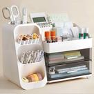 Organizador de mesa HBlife com caneta, porta-lápis, 2 gavetas, branco