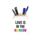 Organizador de Mesa Iluminado Porta Lápis Caneta Treco Objetos DecorFun - Rainbow Arco Íris