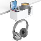 Organizador de mesa KDD 4 em 1 Under Desk Cup Holder Gancho de fone de ouvido
