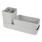 Organizador De Mesa- Maquiagem - Porta Treco - Caneta 3 Peças Linha Loft Cinza Organizador De Mesa- Maquiagem - Porta Treco - Caneta 3 Peças Linha Loft Cinza