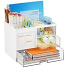 Organizador de mesa Marbrasse 20x14x16 cm 3 gavetas branco