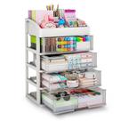 Organizador de mesa ORGIDOL com plástico de armazenamento de 4 gavetas