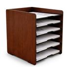 Organizador de Mesa para Documentos A4 MDF 6 Divisórias 35x32x24cm