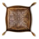Organizador De Mesa Porta-trecos Em Couro 16x16x4cm Organizador De Mesa Porta-trecos Em Couro 16x16x4cm